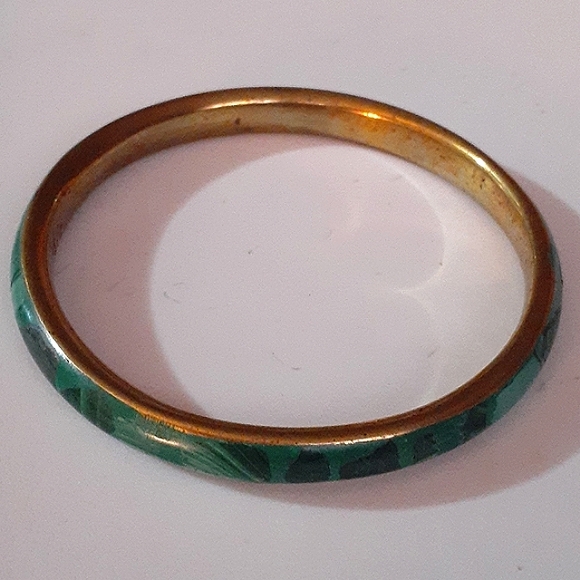 VTG 💖 SOLDREAL Brass Enamel Bangle Bracelet - Picture 2 of 6